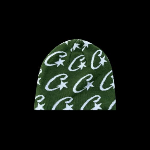Corteiz C-Star Monogram Beanie 'Green'
