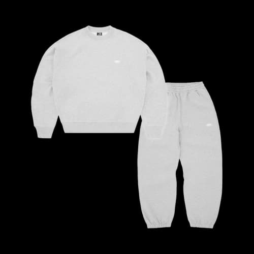 Corteiz Mini Island Crewneck Tracksuit 'Heather Grey'