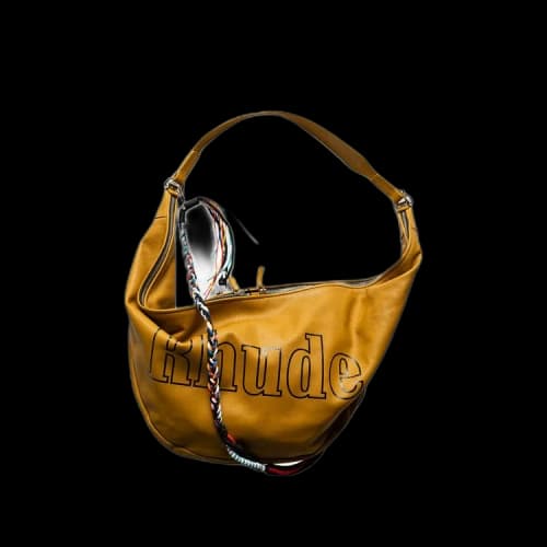 Rhude Leather Messenger Bag 'Tan'
