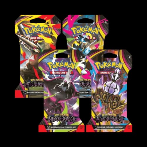 Pokémon Mega Evolution: Pitch Black Sleeved Booster Pack (Set of 4)