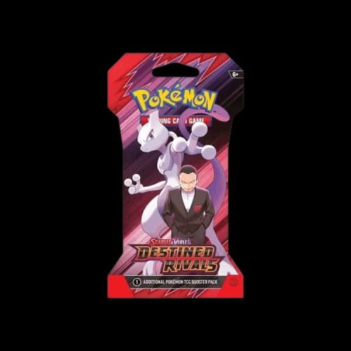 Pokémon Scarlet & Violet: Destined Rivals Sleeved Booster Pack (Giovanni & Mewtwo ex Artwork)
