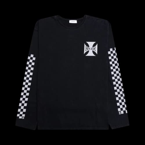 Rhude Classic Checkers Long-Sleeve Tee 'Black'