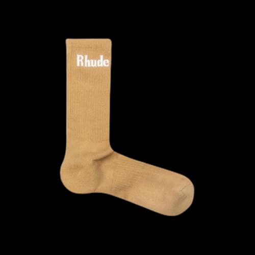 Rhude Solid Logo Sock 'Sand'