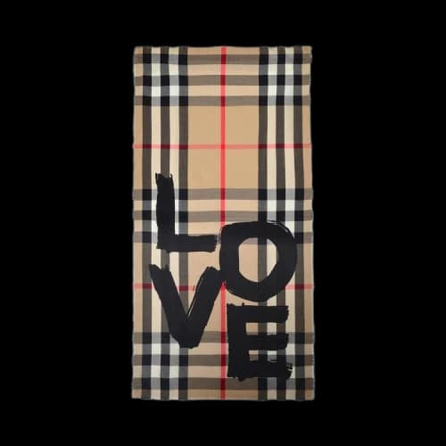 Burberry Half Mega Love Scarf 'Archive Beige Cashmere'