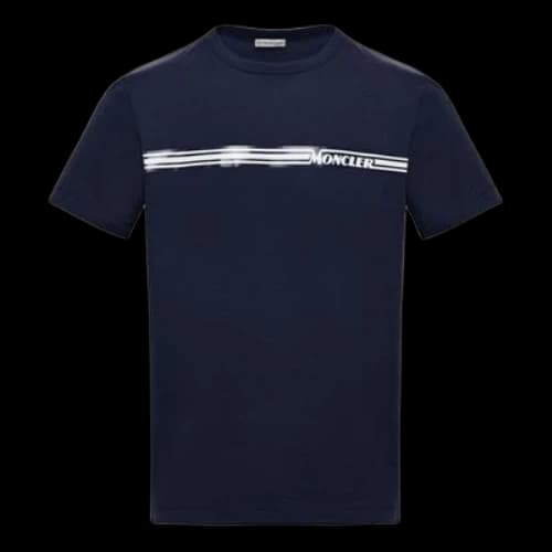 Moncler Short Sleeve Round Neck Blue