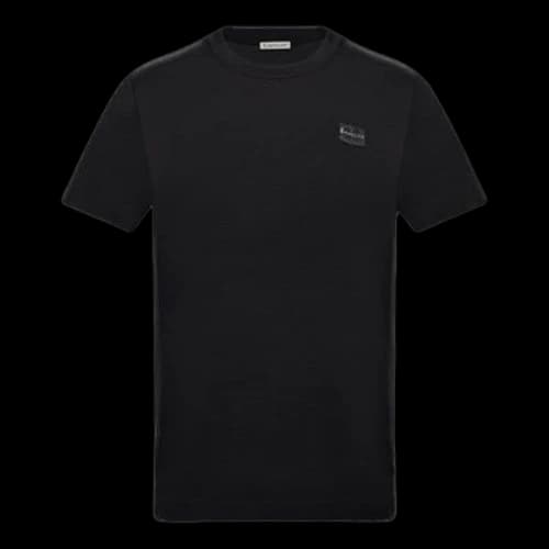 Moncler Embroidered Arrow Target Round Neck For Men Black