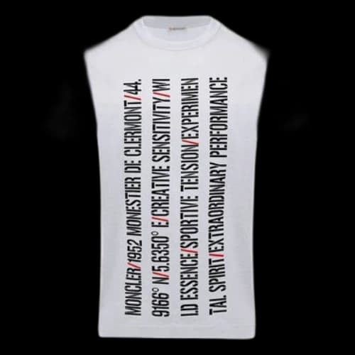 Moncler Alphabet Short Sleeve Round Neck White