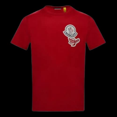 Moncler Genius 2 Logo Patch Short Sleeve Red