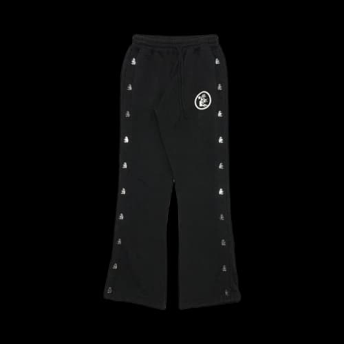 Hellstar Mirror Face Snap Sweatpants 'Black'