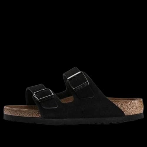 Birkenstock Arizona Soft Footbed Suede Leather Narrow Fit 'Black'