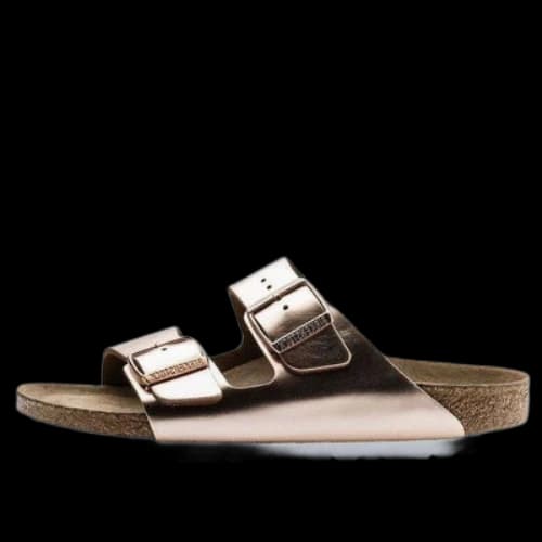 Birkenstock Arizona Soft Footbed Natural Leather Narrow Fit 'Metallic Copper' (Women's)