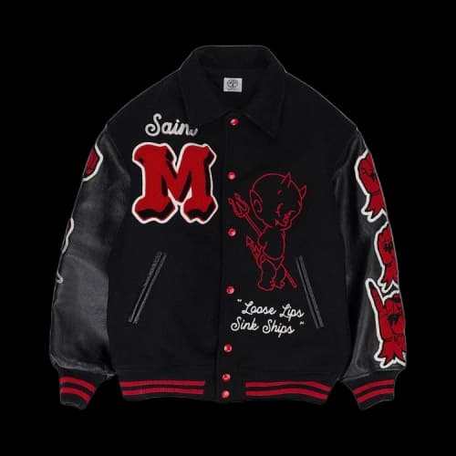 SAINT Mxxxxxx Devil Varsity Jacket 'Red'