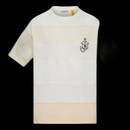 Moncler x JW Anderson Crossover SS21 Round Neck Short Sleeve White T-Shirt