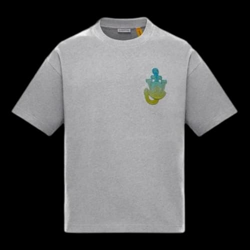 Moncler x JW Anderson Crossover SS21 Round Neck Printing Short Sleeve Unisex Gray