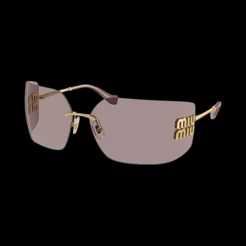 Miu Irregular Sunglasses 'Purple Brown'