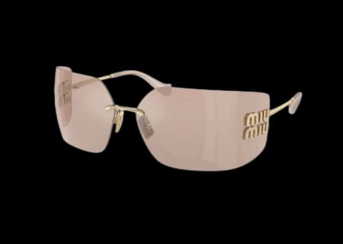 Miu Irregular Sunglasses Gold (0MU 54YS ZVN20F)