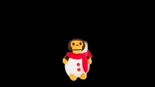 BAPE Baby Milo Snowman Plush Keychain White