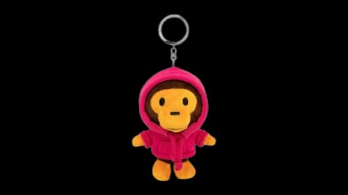 BAPE Baby Milo Plush Doll Keychain Bright Red