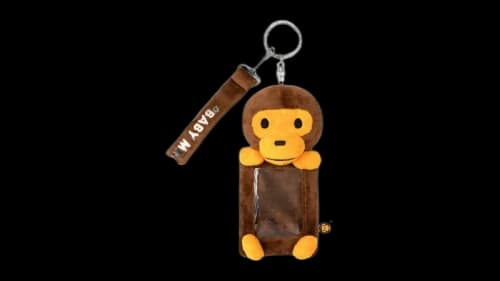 BAPE Baby Milo Plush Card Holder Keychain (SS26) Brown