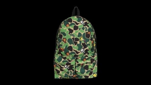 BAPE Baby Milo Large Bucket Backpack Army Green