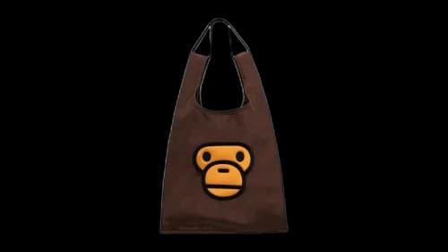 BAPE Baby Milo Face Large Tote Bag Brown