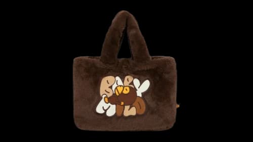 BAPE Baby Milo Fur Small Tote Bag Brown