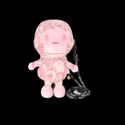 BAPE Baby Milo Plush Mobile Bag Pink Multi