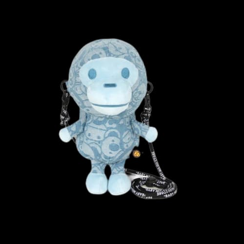 BAPE Baby Milo Plush Mobile Bag Blue Multi