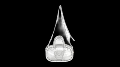 BAPE Baby Milo Face Small Crossbody Bag Silver