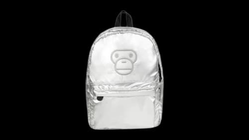 BAPE Baby Milo Soft Medium Backpack Silver