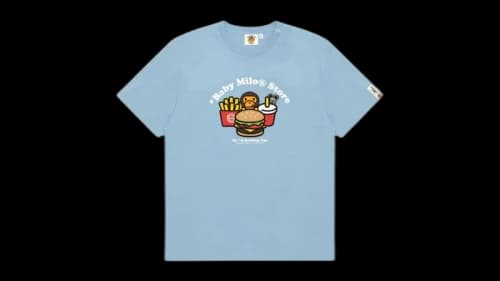 BAPE Women's Baby Milo Fast Food Tee Sky Blue