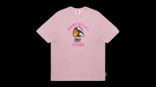 BAPE Women's Baby Milo Graphic Print I Tee (SS25) Pale Pink