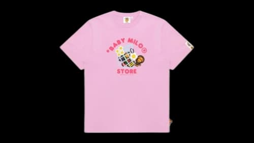 BAPE Baby Milo Fruit Graphic Tee Pink