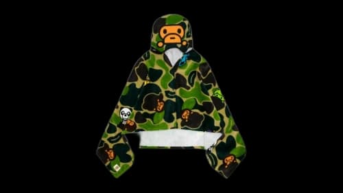 BAPE Baby Milo Hooded Towel Army Green