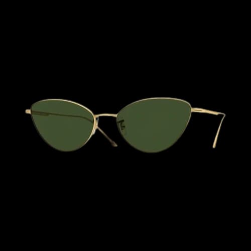 Khaite Cat Eye Sunglasses 'Sun Gold/Green'