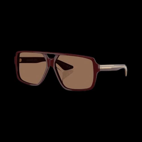 Khaite Square Sunglasses 'Burgundy'