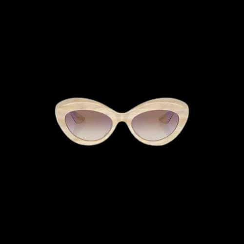 Khaite Oval Cateye Sunglasses 'Beige'