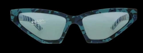 Prada Cateye Sunglasses Camouflage Green (0PR 12VS 4456Q0)