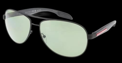 Prada Linea Rossa Oval Sunglasses Black (0PS 53PS DG05X162)