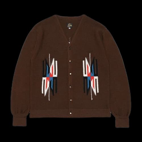 Needles V Neck Cardigan 'Brown'