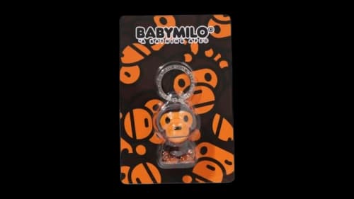 BAPE Baby Milo Shaped Charm Keychain Brown