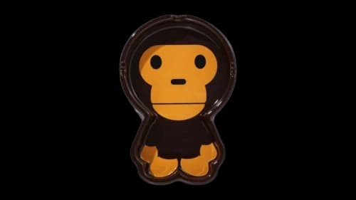 BAPE Baby Milo Skull Glow in the Dark Tray Brown