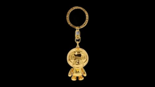 BAPE Baby Milo Gold Keychain Gold