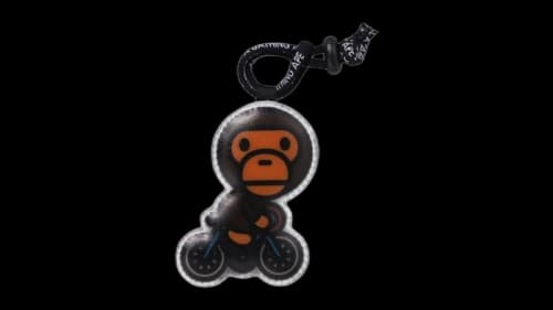 BAPE Baby Milo Cycling Reflector Keychain Navy Blue