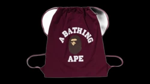 BAPE College Knapsack Burgundy