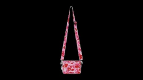 BAPE ABC Camo Mini Shoulder Bag Carmine Rose