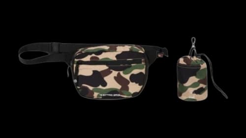 BAPE 1ST CAMO Camouflage Foldable Waist Bag Yellow