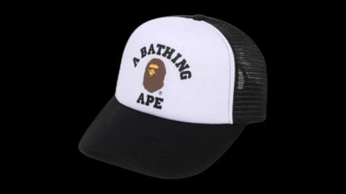 BAPE College Mesh Essential Cap Black
