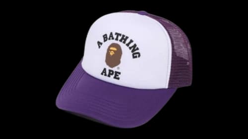 BAPE College Mesh Essential Cap Purple