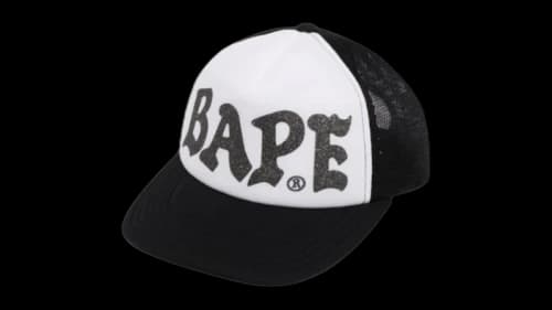 BAPE Glitter Print Mesh Cap Black
